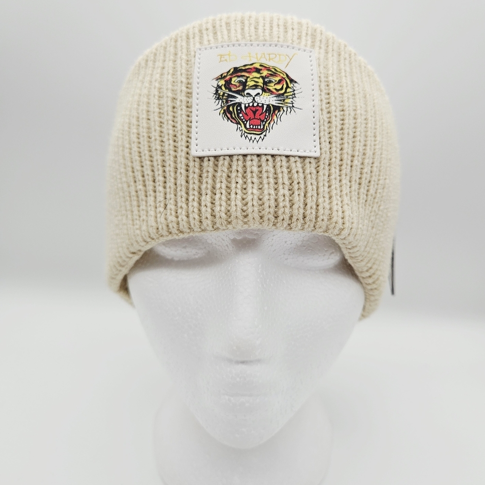 ED HARDY | tiger patch knit winter headband